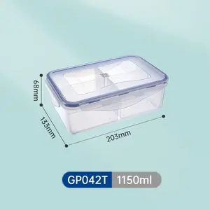 Dispensa Bpa gratis cucina multifunzione trasparente Crisper Set ermetico ermetico in plastica sigillata scatola contenitore per alimenti