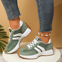 Baskets rétro color-block pour femmes - Chaussures décontractées légères et respirantes à lacets avec semelle souple (disponibles en plusieurs couleurs)