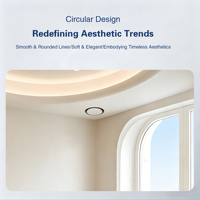 Diffuseur rond réglable Spackle Frame, dissimulé, pour ventilation extérieure, en plastique ABS, économie d'énergie