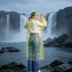 Imperméable jetable en PE, pack combo multicolore, veste de pluie imperméable à capuche pour adulte, à usage unique, couleurs assorties pour l'extérieur - Product Image 4