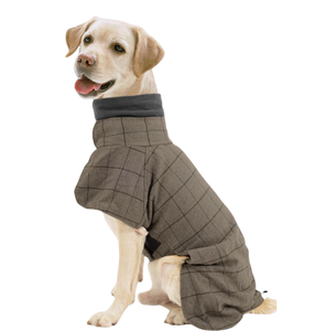 Chaleco de traje de perro mascota de cuello alto ajustable suave y algodón de nuevo diseño de estilo británico de alta calidad - Product Image 4