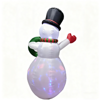 2,4 m Led Light aufblasbare Weihnachten Schneemann Premium Polyester Schneemann Outdoor Yard Rasen Garten für Weihnachten Party Dekoration
