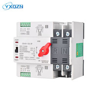 YXQZN 63A/100A 2P Tipe Rel Din Saklar Transfer Otomatis (ATS) Daya Ganda Tanpa Gangguan IP20 6kA untuk Penggunaan Rumah Tangga PC