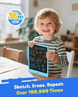 Tablette d'écriture LCD GY 10 pouces pour enfants, bloc de coloriage/dessin sans désordre, tableau à gribouiller mural, cadeau de Noël pour garçons et filles de 3 à 8 ans