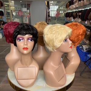 วิกผมสั้นทรงพิกซี่ราคาถูกทำจากผมแท้ # วิกผมสั้นทำด้วยเครื่องจักร 30 สี ผมแท้ ราคาขายส่ง สำหรับผู้หญิง - Product Image 4