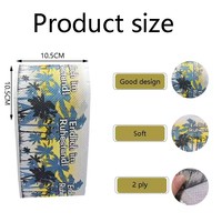 Papier toilette jetable en rouleau standard, confortable, à motif de palmiers de coco tropicaux, en pâte de bois vierge, thème retraite amusant