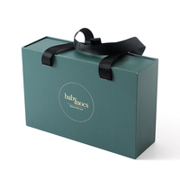 Boîte-Cadeau Coulissante en Carton Rigide Recyclé, Écologique, avec Logo Personnalisé et Poignée en Ruban