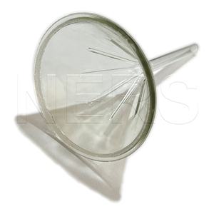 Funil canelado de borosilicato transparente com haste curta de ângulo de 60 graus NERS - Product Image 3