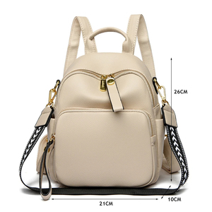 Fashion Backpack <strong>Women</strong> Shoulder Bag Elegant <strong>Rucksack</strong> Ladies Travel Bag Multifunctional School Bags Female Soft <strong>Leather</strong> Back Pack - Product Image 2