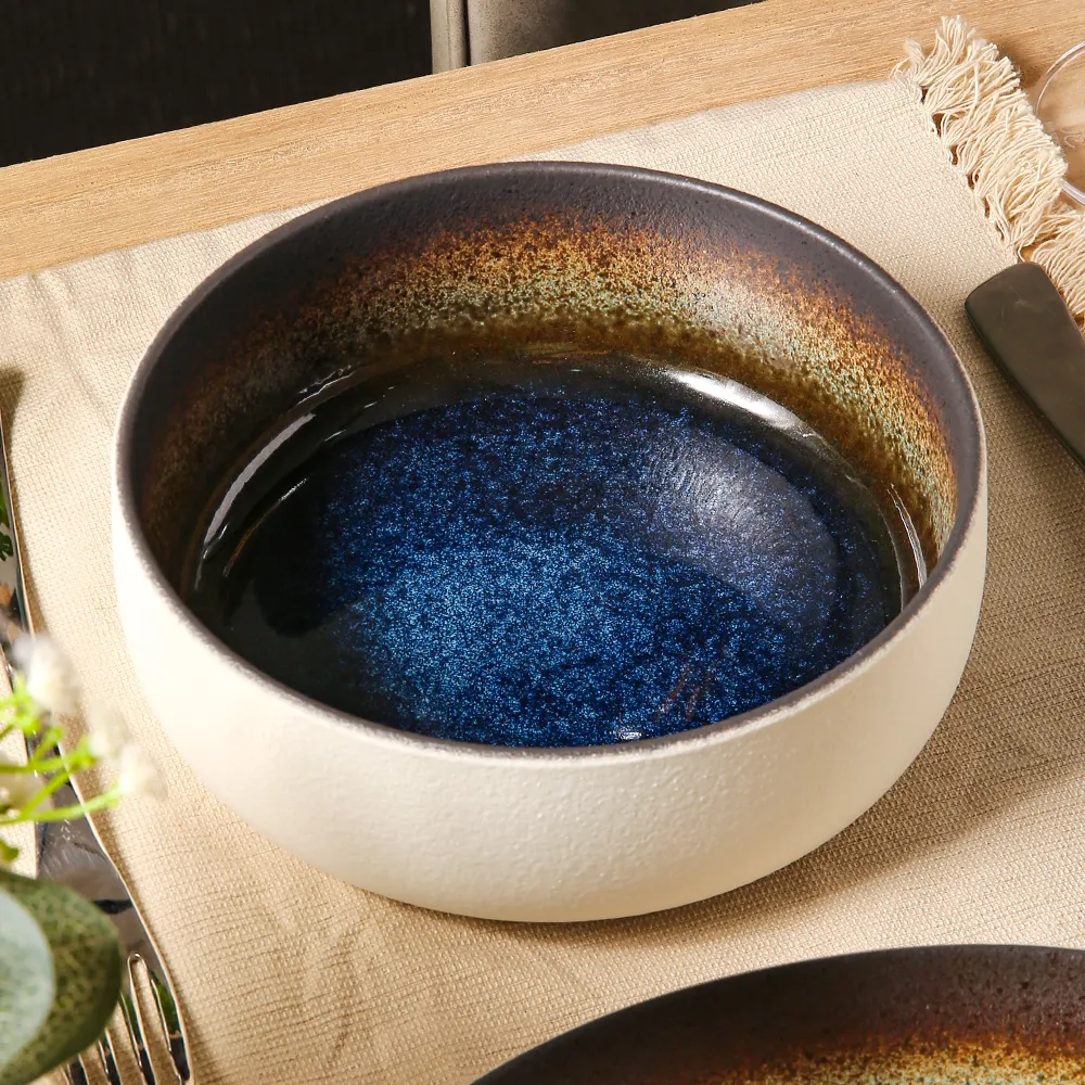 WEIYE Nouveaux bols à soupe ronds en céramique émaillée colorée pour hôtel bol à salade spécial personnalisé