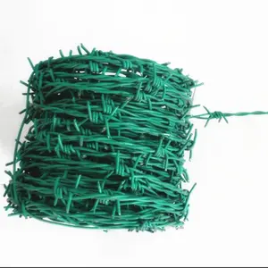 涂层铁丝网铁丝网围栏塑料厂家直销监狱绿色电镀锌环线