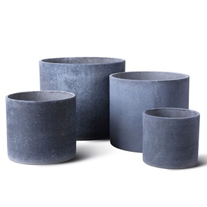 Macetas Grandes de Cemento y Hormigón para Exteriores, Diseño Europeo, Color Crema Granito, Directo de Fábrica para Hoteles y Villas - Product Image 5