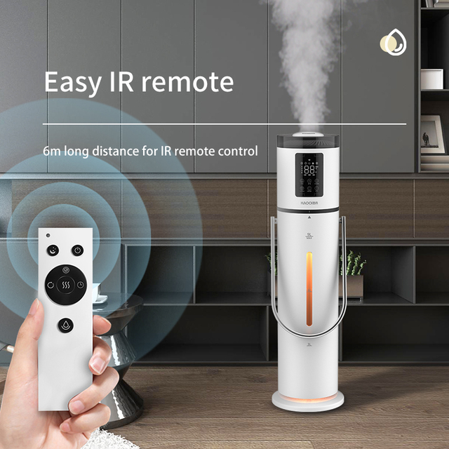 9L Ultrasonic Warm Mist Air Humidifier Tower New PTC Heater Humidicator for Room LED Night Office Humidifier