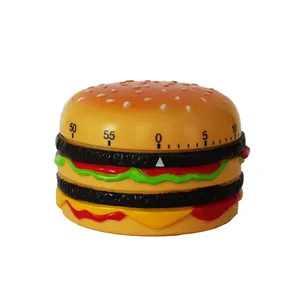 可爱汉堡定时器30-60分钟来样定做彩色厨房烹饪机械定时器室内机械定时器