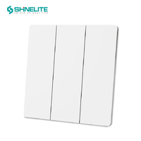 Nouveauté Interrupteur mural en plastique blanc pour usage domestique 10 a 4 interrupteurs