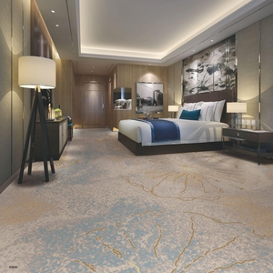 Tapis de couloir d'hôtel commercial, tapis de sol en laine et nylon robuste antidérapant de qualité hôtelière, revêtement mural à mur, Foshan - Product Image 5
