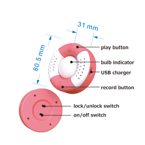 Magnet kulkas magnetis isi ulang daya USB, perangkat perekam suara berpendar dalam format MP3 Wav fungsi perekaman suara - Product Image 5