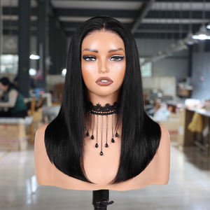 Peluca Bob de Cabello Humano INDIANO al por Mayor, Pelucas Bob Rizadas Virgen Transparentes sin Pegamento con Frente de Encaje, Peluca Bob Corta con Cierre de Encaje 4*6 - Product Image 1