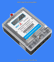 Meter Energi Elektronik Fase Tunggal yang Dapat Disesuaikan, Terpasang di Dinding, Layar LCD, Arus Maksimum 100A, Kelas Akurasi 1.0, 220V/230V
