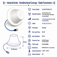 Antenne cellulaire omnidirectionnelle industrielle 4G 5G pour plafond, 698-3700 MHz, large bande intérieure, 50 W, N femelle, polarisation verticale