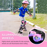 Patins à roulettes en ligne 4 roues pour enfant, roues PU lumineuses, roulements ABEC-7, prix usine