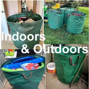 Worth Herramientas de jardín Bolsa de césped y hojas de gran tamaño Colector de hojas de 500L y bolsa de jardín de césped Contenedor emergente de PE Bolsas de hojas de césped - Product Image 4