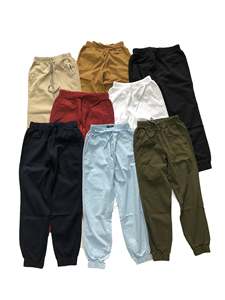 Pantalon longueur cheville solide régulier respirant 95% coton 5% Spandex Khakis Vietnam vêtements pour femmes kakis jogger - Product Image 5