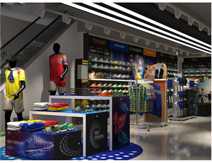 Diseño de Tienda de Artículos Deportivos Comerciales, Exhibidores de Ropa Deportiva de Metal Hechos Profesionalmente, Decoración para Tiendas de Ropa Deportiva - Product Image 4