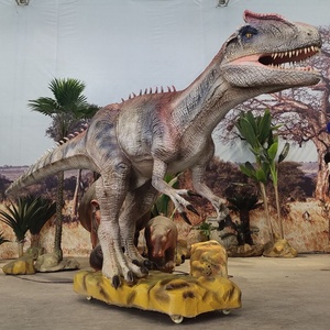 Dinosauro dilofosauro a grandezza naturale nuovo mondo di dinosauri telecomando per parco a tema - Product Image 2