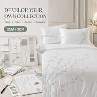 Ensemble de literie brodé sur mesure Alenhome, OEM ODM, housse de couette de luxe, drap, taie d'oreiller, fournisseur de textiles de maison personnalisés pour hôtels