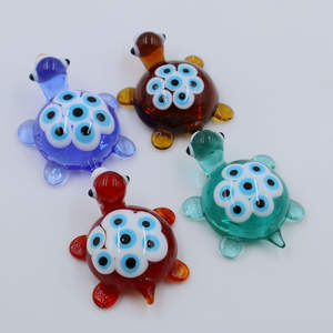 Handgemaakt Murano Lampwork Glas Ambachtelijke Oogschildpad Schildpad Beeldje Voor Decoratie Handgemaakt Door Kunstenaar - Product Image 1