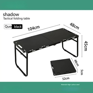 Modern Tactical IGT Stainless Steel Camping <b>Table</b> Portable Foldable Height <b>Adjustable</b> Hydraulic Outdoor Picnic Beach <b>Table</b> - Product Image 2