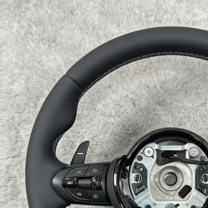 Volante de Cuero M para <span class=keywords><strong>BMW</strong></span> 320 325 330 550 F30 F35 F36 F10 F15 F16 F20 F07 F25 E90 E70 M3 M4 M5 <span class=keywords><strong>M7</strong></span> F32 - Product Image 5