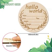 Lot de 13 cartes en bois pour bébé, kilométrage, ballons de grossesse mensuels, nouveau-né, disques jalons