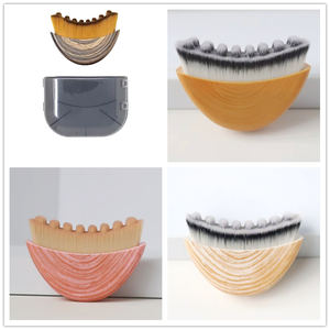Spazzola <span class=keywords><strong>per</strong></span> Drenaggio Linfatico Facciale con Setole Naturali, Strumento Morbido Curvo <span class=keywords><strong>per</strong></span> Massaggio Anticellulite e Spazzolatura Corpo - Product Image 1