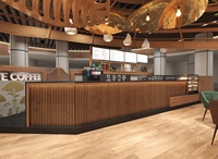 Designs de décoration de comptoir de bar de café intelligent avec design d'intérieur de magasin de thé au lait, mobilier de magasin de jus