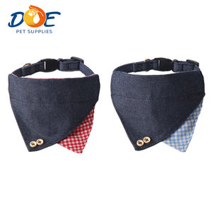 Accessoires pour animaux de compagnie Doe, <span class=keywords><strong>prix</strong></span> d'usine pas cher, bandanas en tissu denim pour chiens de petite et grande taille, logo personnalisé - Product Image 1