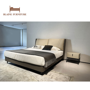 BLAINE Originale 087 Promozione a Tempo Limitato Offerta Speciale Letto King Size in Vera Pelle Design Moderno con Testiera Illuminata - Product Image 2