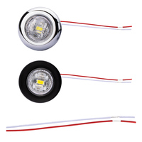 Nouvelle lampe latérale LED pour camion WTTG IP67 étanche, 0,75 pouce, haute luminosité, 12V, mini lampe de signalisation, plastique, adaptable universellement aux remorques