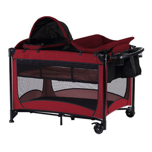 Box per Bambini Pieghevole in Metallo, Comodo e Portatile, Design Moderno con Caratteristiche di Sicurezza, <span class=keywords><strong>Culla</strong></span> per Dormire, Fasciatoio, per Esterni e Soggiorno - Product Image 3