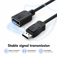 Câble d'extension DP 1.2 4K mâle vers femelle 144Hz, cordon d'extension pour moniteur, PC, projecteur, TV