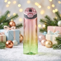 Bouteilles d'eau de sport transparentes en Tritan+PP, étanches, avec anneau parfumé remplaçable, compatibles lave-vaisselle, pour camping, randonnée, école, salle de sport, bureau