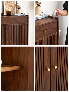 Venta al por Mayor Directa de Fábrica, Gabinete para Zapatos y Almacenamiento de Madera de <span class=keywords><strong>Nogal</strong></span> Negro Norteamericano - Product Image 4