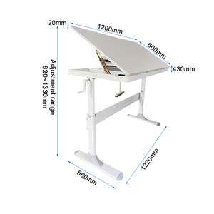 Toptan ofis oturmak tezgah tipi masa eğilebilir masa el krank ekonomik manuel yükseklik ayarlanabilir oyun ofis bilgisayar masası - Product Image 2