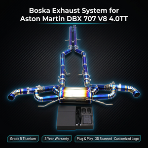 ระบบท่อไอเสีย OEM Boska Valvetronic สำหรับ Aston Martin DBX 707 V8 4.0TT ปี 2022-2025 น้ำหนักเบา ทำจากไทเทเนียม แบบ H-pipe Catback Muffler - Product Image 1