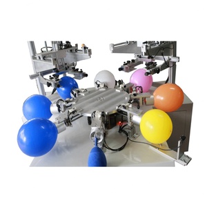 Impresora Automática de Serigrafía Monocromática Usada, 200x240mm, 5 Estaciones, Pantallas de Nylon Ajustables, Impresora de Globos con Rotación y Soplado Automático - Product Image 2