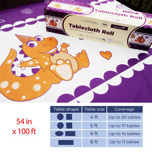 <span class=keywords><strong>Nappe</strong></span> <span class=keywords><strong>Dinosaure</strong></span> Extra Large Rouleau Décorations de Table en Plastique Jetable pour Fête d'<span class=keywords><strong>Anniversaire</strong></span> Pique-Nique Baby Shower Camping - Product Image 3