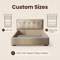 Tête de lit rembourrée moderne de haute qualité XIYUAN, lit moelleux en cuir véritable, cadre en bois durable, sommier écologique