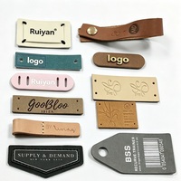 Écussons en cuir personnalisés de haute qualité, patchs de logo de marque en PU / cuir véritable pour vêtements, jeans et chapeaux pour animaux de compagnie