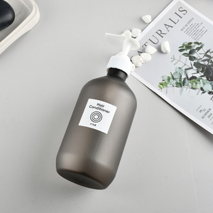 16 oz black matte custom Cosmetic lotion pump bottles plastic pcr soap bottle shampoo bottle